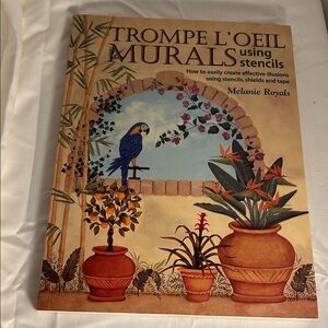 How to Stencil Book Trompe L'Oeil Murals interior wall art vintage 90s decor